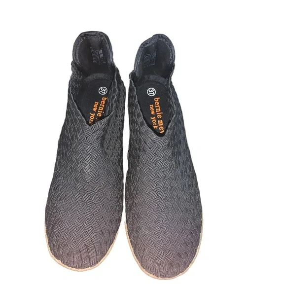 Bernie mev. Black Wedge slip on shoes - Picture 2 of 5